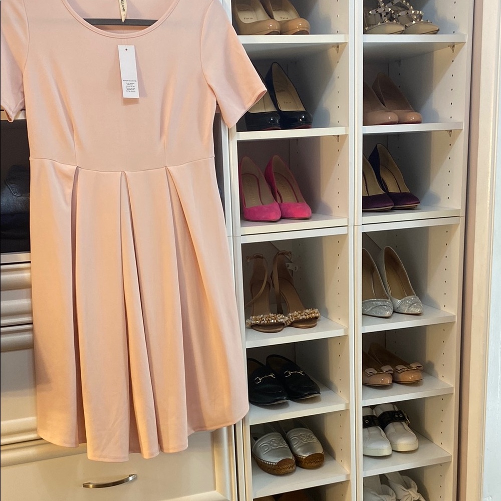 Elegant Peach pink maternity Dress